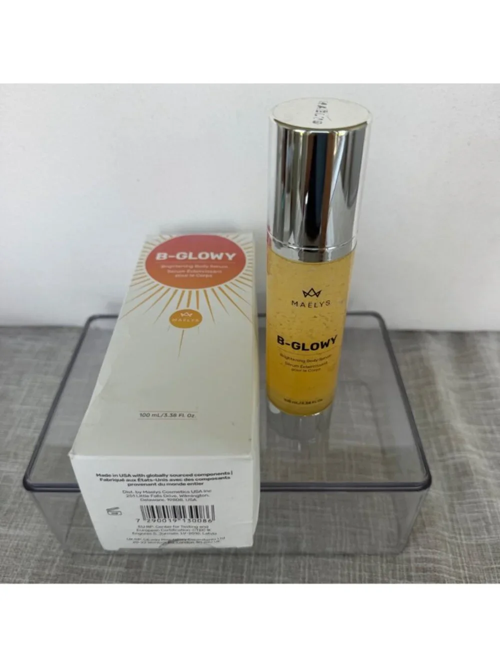 $62 NEW MAELYS B-GLOWY BRIGHTENING BODY SERUM 3.5OZ